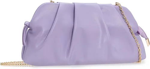 Vista 19 de CHARMING TAILOR Bolso tipo sobre elegante de cuero vegano suave con pliegues de PU para mujer