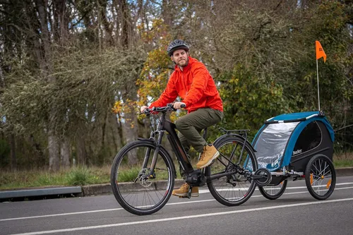 Vista 11 de Burley Encore X, remolque y cochecito para bicicleta para niños de 2 asientos