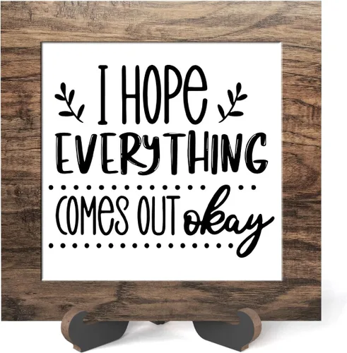 Vista 10 de Letrero de madera con soporte, You are enough, placa de madera inspiradora para el cuidado de la salud mental, decoración del hogar -A19