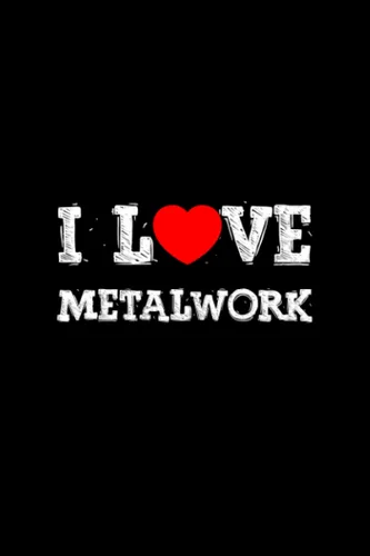 I Love Metalwork Motivational Blank Grid Academic Student Notebook, Gift For Metal Worker Friends, Family, School Kids, Class Teachers and