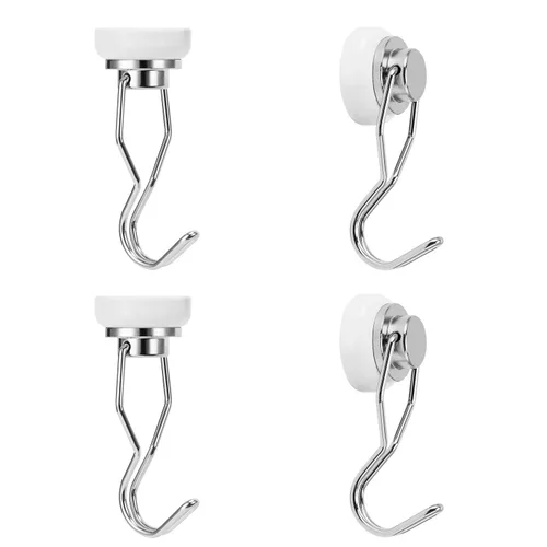 Vista 10 de Ant Mag Ganchos magnéticos giratorios de 50 libras, ganchos magnéticos resistentes para parrilla, paquete de 4 con calcomanías a prueba de arañazos