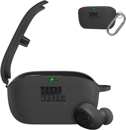 Vista 8 de Funda para Estuche de JBL Vibe Buds, Cubierta Protectora de Silicona Portátil Resistente a Rayones y Golpes con Diseño de Logo Visible Compatible
