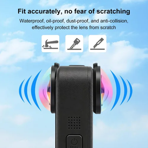 Vista 5 de Tapa de lente premium para Go Pro MAX2 Protectores de lente Esférico Óptico Templado MAX 2 Funda Protectora Cámara de Acción Accesorios