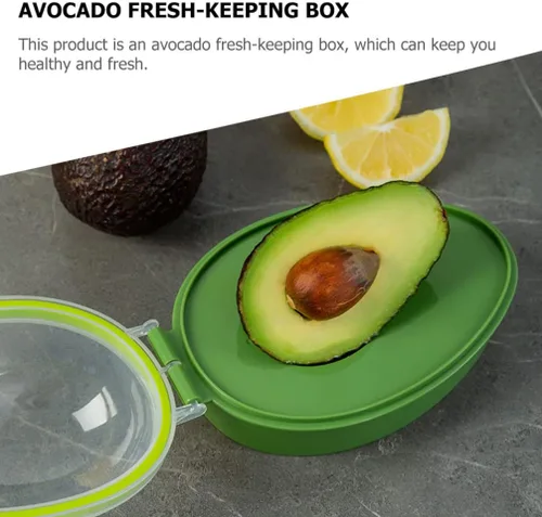 Vista 3 de DOITOOL Contenedor de aguacate para aguacate, conservador de aguacate, mantiene tus aguacates frescos, reutilizable, contenedor de aguacate