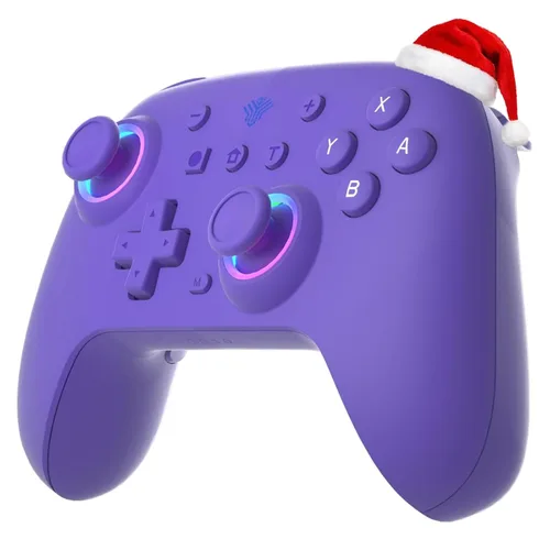 Vista 10 de SZYUYU Switch Controller for Switch 2,Switch Pro Controller for Switch/OLED/Lite/PC with 7 Colors LED Light/3-level TURBO Adjustable,4-Speed Dual
