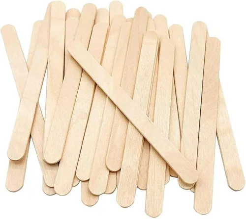 KTOJOY 100 piezas de palos de madera natural para helados, palos de piruleta para manualidades, de 11,4 cm de longitud, palos para helados y