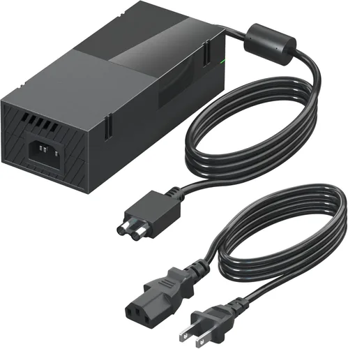 Ukor Adaptador de alimentación de ladrillo para Xbox One versión de bajo ruido Adaptador de CA Xbox de repuesto para cable de alimentación para