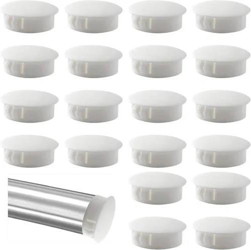 30 tapones blancos para agujeros – Tapones de plástico tipo empotrado de 1-1/4 pulgadas (1.260 in) a presión en tubo de orificio de bloqueo,