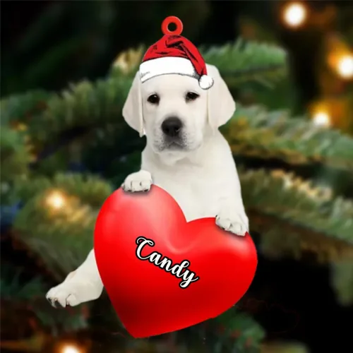 Vista 60 de Amantes de los perros de Navidad, corazón de perro de Navidad disponible para muchos perros Malamute de Alaska, adorno de Navidad, adorno