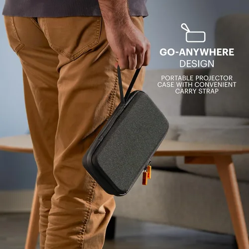 Vista 7 de Kodak Luma 150 Mini proyector inalámbrico Pico, DLP, soporta 1080p, altavoz integrado y batería recargable, HDMI/USB/microSD, estuche de viaje