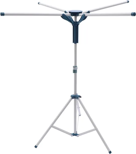 Estante de secado de ropa plegable, estantes portátiles de ropa para interiores, percha de ropa portátil, soporte de trípode plegable independiente,