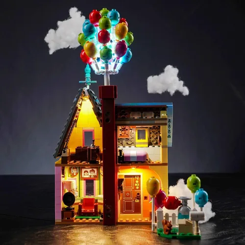 Vista 3 de VONADO Kit de luces LED compatible con Lego Pixar 'Up' House 43217, iluminación de bricolaje compatible con Lego Up House 43217 (sin modelo), luces