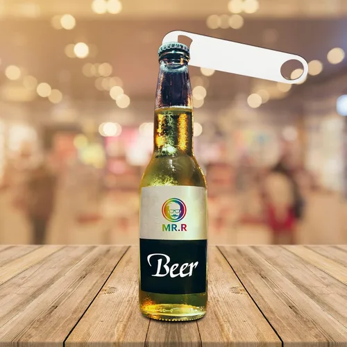 Vista 5 de MR.R Abrelatas de metal de acero inoxidable de color blanco de 6 piezas, abridores de cerveza sólidos y duraderos, color blanco