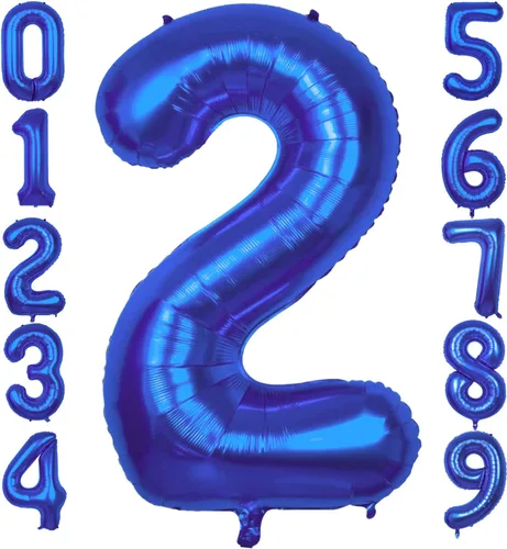 Vista 9 de Globos gigantes de 40 pulgadas de color azul marino con el número 0 Globo de 0 dígitos, globos del número 0 Globo azul oscuro 0 para decoración