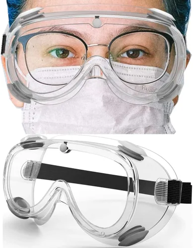 Gafas de seguridad médicas que se ajustan sobre las gafas, gafas de seguridad antivaho transparentes, gafas de laboratorio de química, gafas