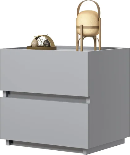Vista 17 de furtble Cómoda apilable de 2 cajones, cómoda pequeña para armario, mesita de noche moderna para dormitorio, mesa auxiliar con cajón