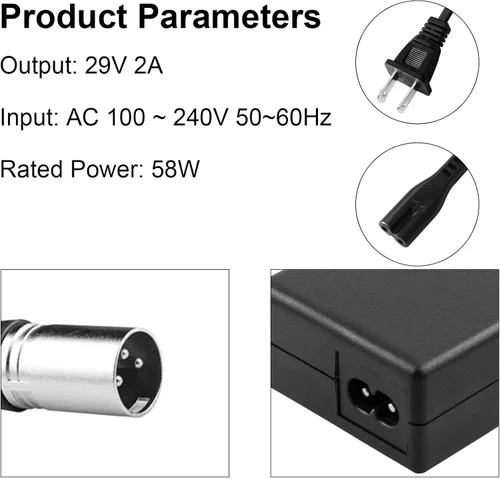 Vista 7 de 29V 2A para Cargador de Batería de 24V 2A para Scooter Golden Buzzaround Lite, Silla Eléctrica Jazzy, Pride Hoveround Mobility, Scooter Eléctrico