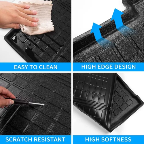 Vista 9 de Bomely Alfombrillas de Piso Compatible con Nissan Rogue 2021-2025 2026 Alfombrilla de Maletero Forro de Carga TPE Para Todo Clima Protector