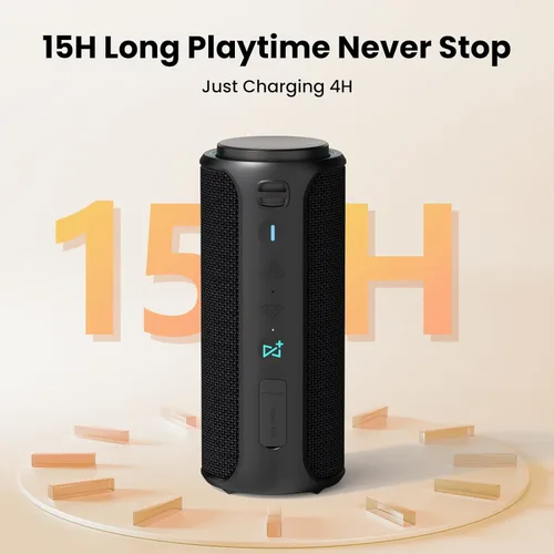 Vista 4 de Raymate Altavoz Bluetooth, IPX7 impermeable, estéreo de 30 W con graves profundos, diente azul inalámbrico 5.3, emparejamiento TWS de rango de 100
