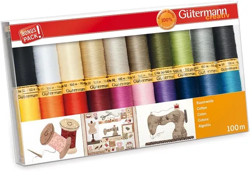 Gutermann - Juego de hilos, multicolor, 100 m