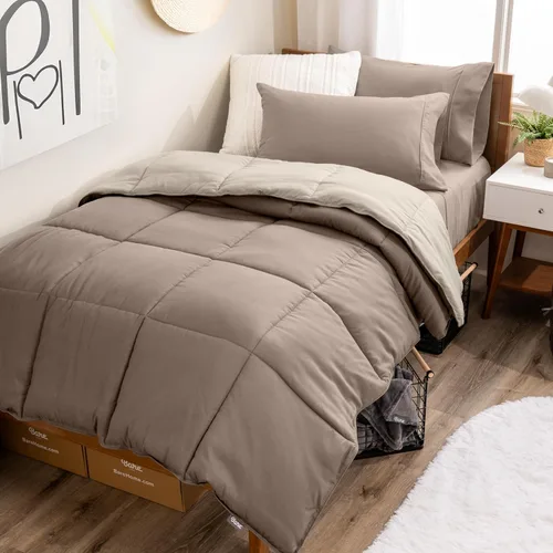 Vista 21 de Bare Home - Juego de edredón reversible en una bolsa y juego de sábanas - Individual - Alternativa al plumón - Suave - Juego de ropa de cama