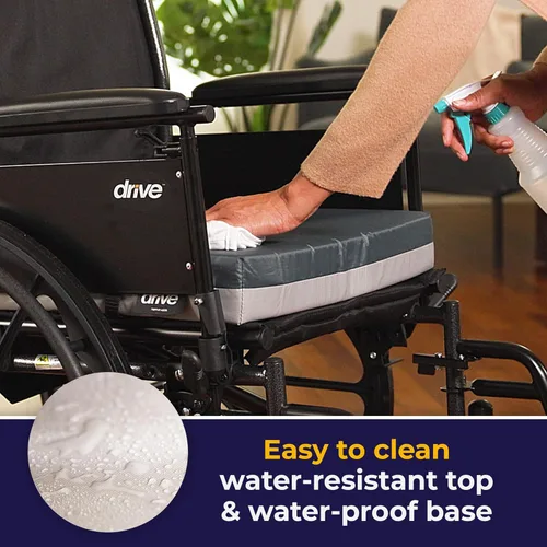 Vista 6 de Cojín para protección de la piel gel "E" para silla de ruedas, de Drive Medical, 14886, Azul oscuro, 1, 1