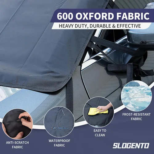 Vista 5 de Cubierta de parabrisas para hielo y nieve para Jeep Grand Cherokee 2011-2024, cubierta de nieve para parabrisas, protector de heladas, granizo