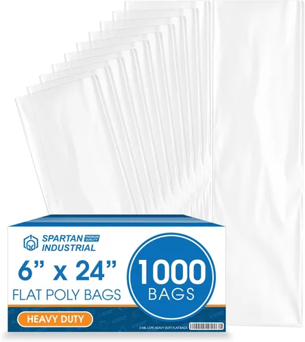 Vista 13 de Spartan Industrial - Bolsas de polietileno planas de 3" X 5" con extremo abierto (1000 unidades) de alta resistencia de 2 mil de plástico