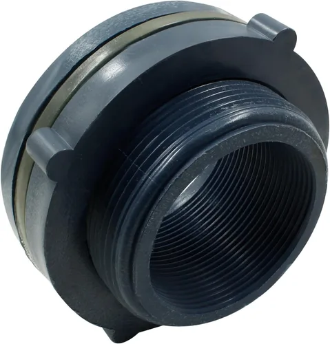 Vista 18 de 2 piezas Accesorio de Mamparo de PVC NPT1, Conector de Tanque de Agua de Plástico de 1 Pulgada Roscado Pasante, Accesorios de Tubería Pasante