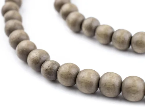 Vista 148 de TheBeadChest: cuentas de madera redondas naturales de 0.315 pulgadas, cuentas de madera sueltas espaciadoras para fabricar joyas, 4 tamaños