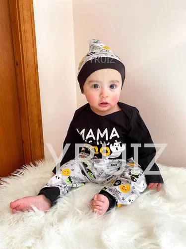 Vista 6 de Disfraz de mamá de bebé con texto en inglés "My Boo