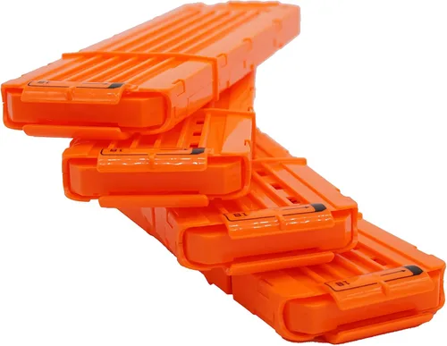 Vista 8 de Linn James - Paquete de 4 clips de recarga rápida de bala de 18 dardos, este cartucho de revista es ideal para jugar con pistolas Nerf N-Strike