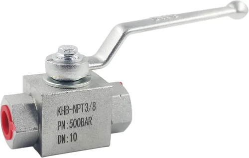 Vista 7 de Válvula hidráulica de alta presión KHB 1-1/4'' NPT, de cierre de 2 vías, válvula de bola hidráulica 4650 PSI
