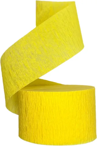Vista 6 de Serpentinas de papel crepé rojo y dorado amarillo (2 rollos de cada color) Fabricadas en Estados Unidos