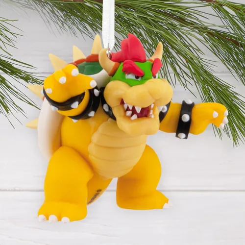 Vista 3 de Adorno colgante de Navidad de Hallmark Nintendo Super Mario Bowser, Regalos para jugadores