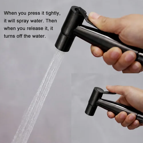 Vista 4 de Mudder Cabezal rociador de bidé, accesorio de bidé de acero inoxidable para inodoro, paño de mano, rociador de pañales de baño para cocina, control
