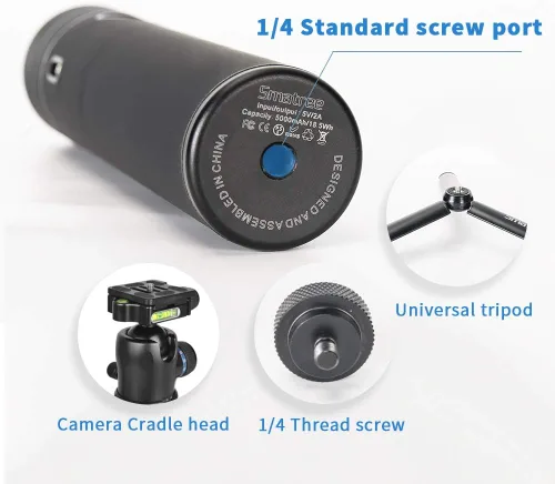Vista 5 de Smatree - PowerStick portátil compatible con Osmo Pocket 2 (banco de energía) para DJI Osmo Pocket 2/1, soporte de montaje de cámara para cámara