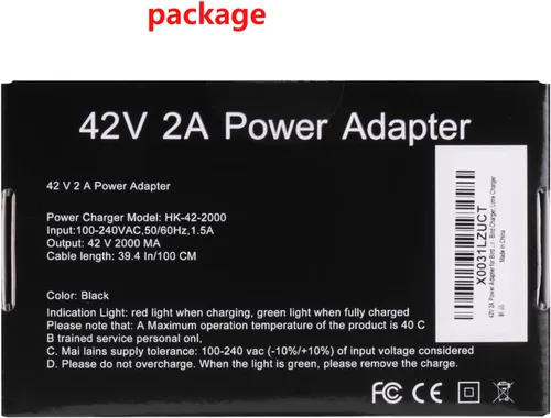 Vista 6 de Adaptador de corriente de 42V 2A para cargador de pájaro y lima - Pájaro, salto, lima, cal-S, saltar, girar Xiaomi M365 - Cargador