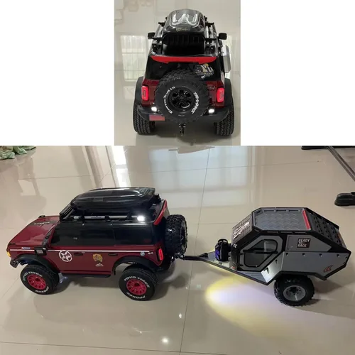 Vista 7 de Barra de luz RC con carcasa de metal, lente rectangular, 2 unidades, luces RC Crawler Accesorios para Axial SCX10 Traxxas TRX4 TRX4M Arrma Senton