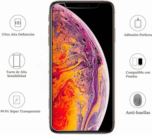 Vista 3 de Ailun - Protector de pantalla Apple iPhone 11 Pro/iPhone Xs/iPhone X, pantalla de 5.8 pulgadas, vidrio templado 2.5D, para la mayoría de las fundas