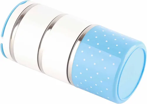 Vista 8 de Jerliflyer Lonchera de 3 capas, caja Bento de gran capacidad, de acero inoxidable, a prueba de fugas, aislamiento térmico y apilable, contenedor