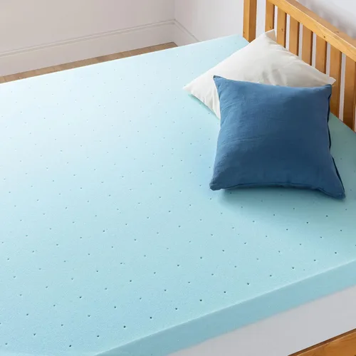 Vista 3 de Best Price Mattress Cubrecolchón de espuma viscoelástica ventilada de 4 pulgadas, infusión de gel refrescante, certificado CertiPUR-US, esenciales