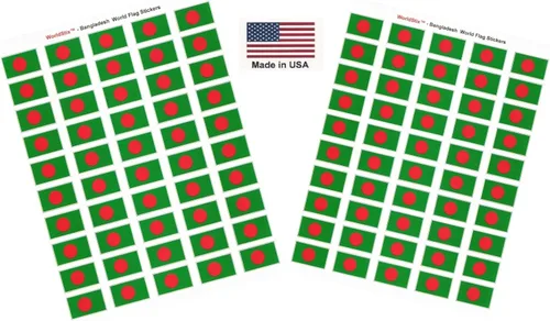 Vista 314 de 100 calcomanías de la bandera de Afganistán, dos hojas de 50, 1.5" x 1" hechas en Estados Unidos, calcomanías autoadhesivas para álbum de recortes