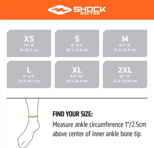 Vista 5 de Shock Doctor Rodillera de tobillo ultra de punto con tiras y soportes Figure 6