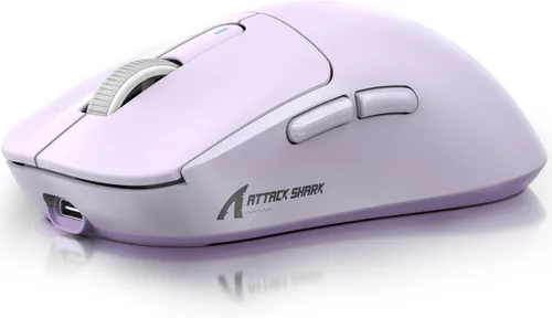 Vista 11 de ATTACK SHARK X3 Mouse Inalámbrico para Juegos, Mouse Ergonómico para Computadora de 1.73 oz, Triple Modo Sensor Óptico PAW3395 de 26K DPI, Duración