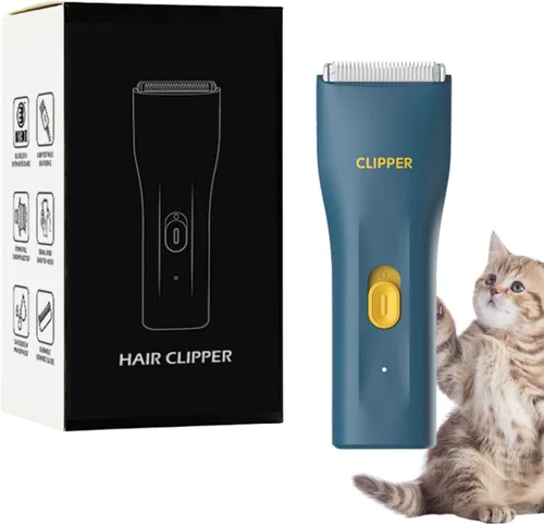 Vista 10 de Kit de aseo para perros para pelaje grueso, de bajo ruido, inalámbrico, recortadora de pelo de gato, afeitadora recargable, herramientas de aseo