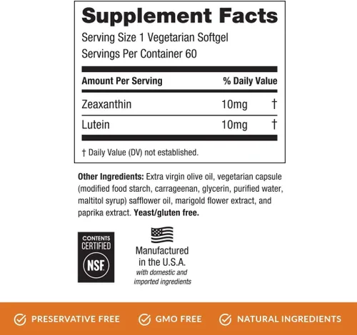 Vista 2 de EyePromise: Zeaxantina + Vitamina del ojo de luteína - Protege y mejora la salud macular