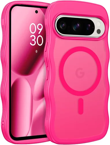 Vista 24 de BENTOBEN Funda magnética para Google Pixel 10 Pro, bonita funda ondulada y rizada para Pixel 10Pro [compatible con MagSafe] parachoques