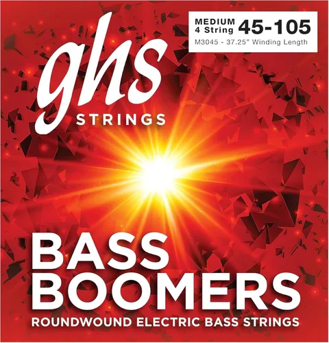 Vista 23 de GHS Strings 5M-DYB - Bass Boomers de 5 cuerdas, cuerdas para bajo eléctrico niqueladas, escala larga, mediano (45-130)